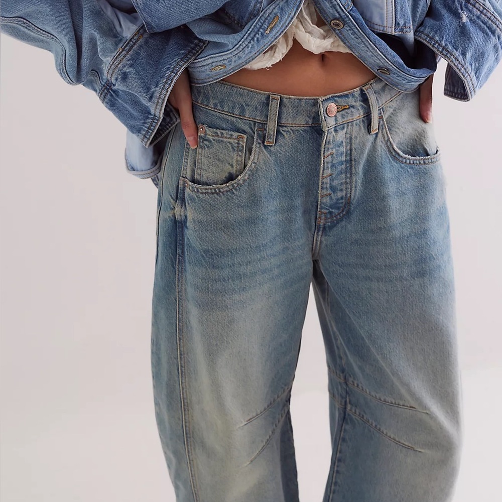 We The Free good luck barrel mid rise jeans 28 kismet